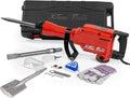 XtremepowerUS 2200W Electric Demolition Jack Hammer Concrete Floor Demo Breaker Cement Breaker Drill (Point Bull, Chisel & Shovel Bits) w/ Case