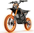 Electric Dirt Bike for Adults Teens, Peak 3000W, 36MPH&60 Miles Electric Motorcycle, 48V 21/23.4AH Removable Battery, Hydraulic Brakes&Full Suspension, 14'/12' Fat Tire, Mountain Off-Road