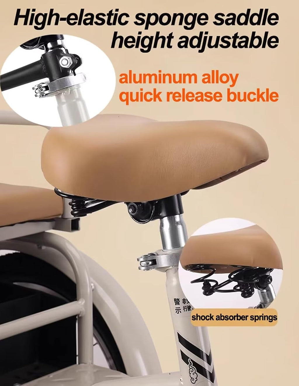 3 Wheels Bicycle,Rickshaw Tricycle with Pedals,Tandem Trike with Back seat,seat with Belt and armrest,Front and Rear Wheel Brakes,Outdoor Cruiser Bike,Pneumatic tire Spoke Wheels