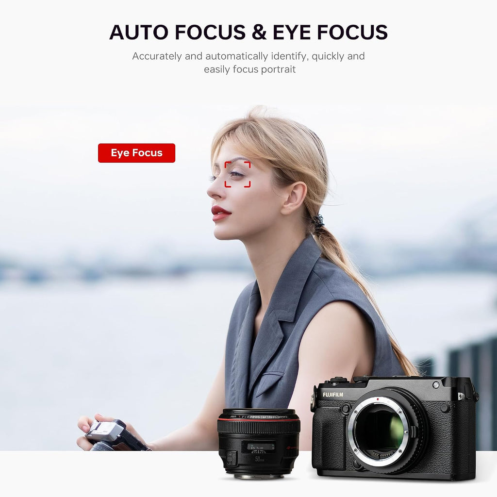 VILTROX EF-GFX II Auto Focus Lens Mount Adapter Converter with Aperture Control, EXIF Transmitting Compatible with Canon EOS EF/EF-S Lens to Fujifilm G-Mount GFX Cameras GFX 100S 50S 50R