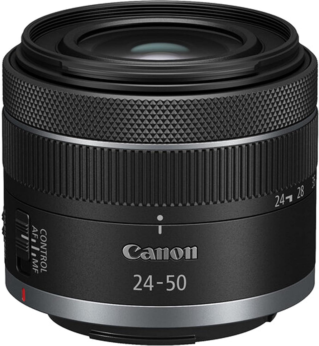 Canon EOS R5 Full-Frame Mirrorless Camera with 24-50mm Lens + 128Gb Extreme Card + Case+ Microphone + RGB Video Light + Tripod + More (Content Creator Bundle) (Renewed)