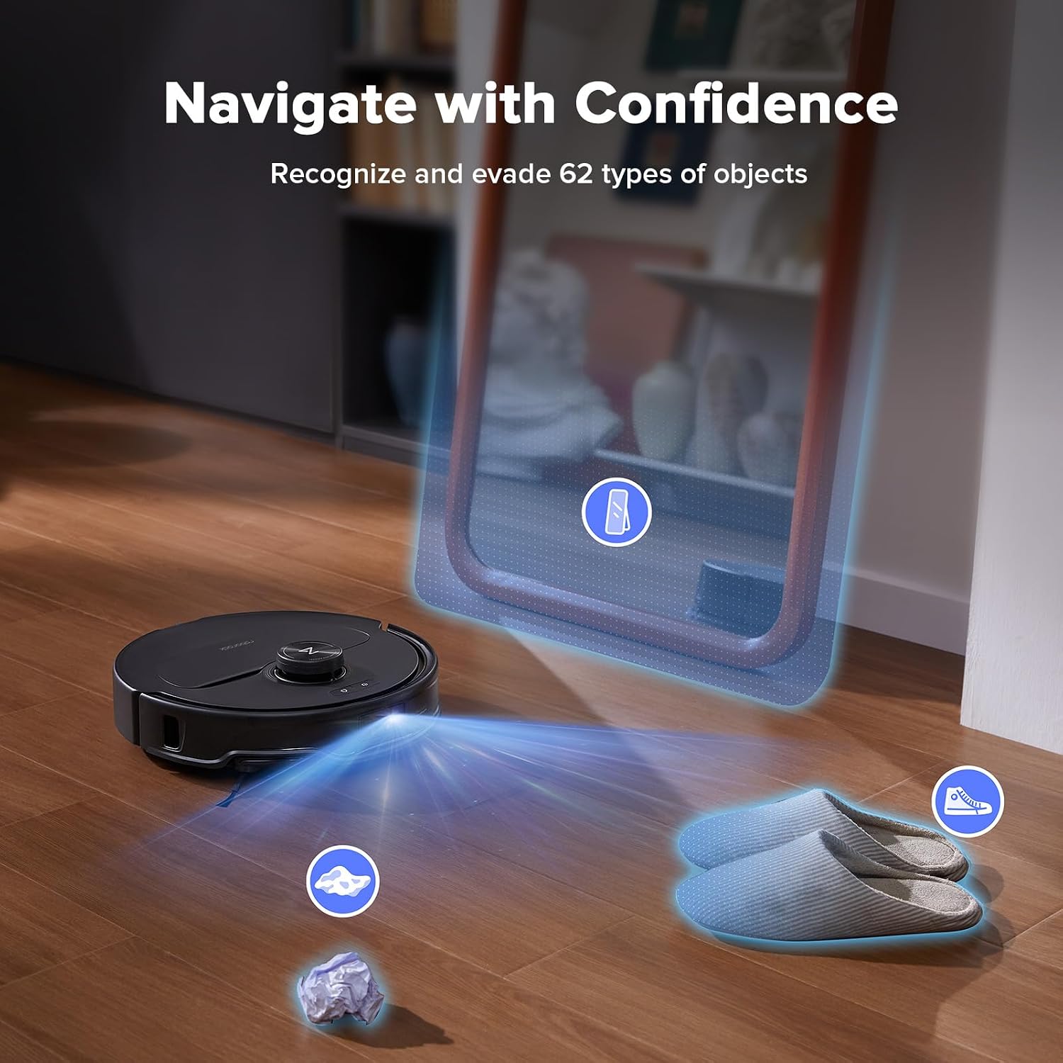 roborock Qrevo Master Robot Vacuum and Mop Combo, 10,000Pa Suction, FlexiArm Design Side Brush & Mop, Self-Emptying&Refilling, Dock Self-Cleaning, Black (Renewed)