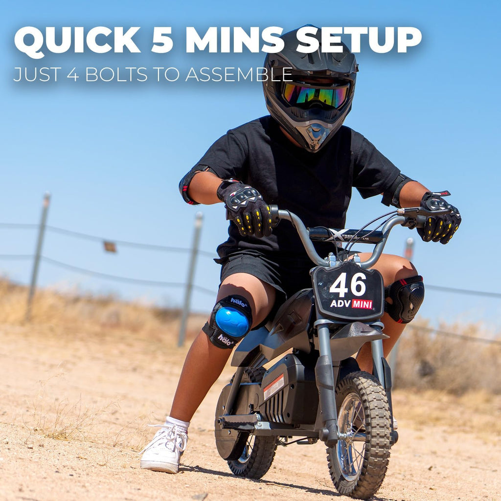 XtremepowerUS Electric Dirt Bike, 24V 250W Battery Powered Mini Dirt Bike, Electric Ride-On (Dark Knight)
