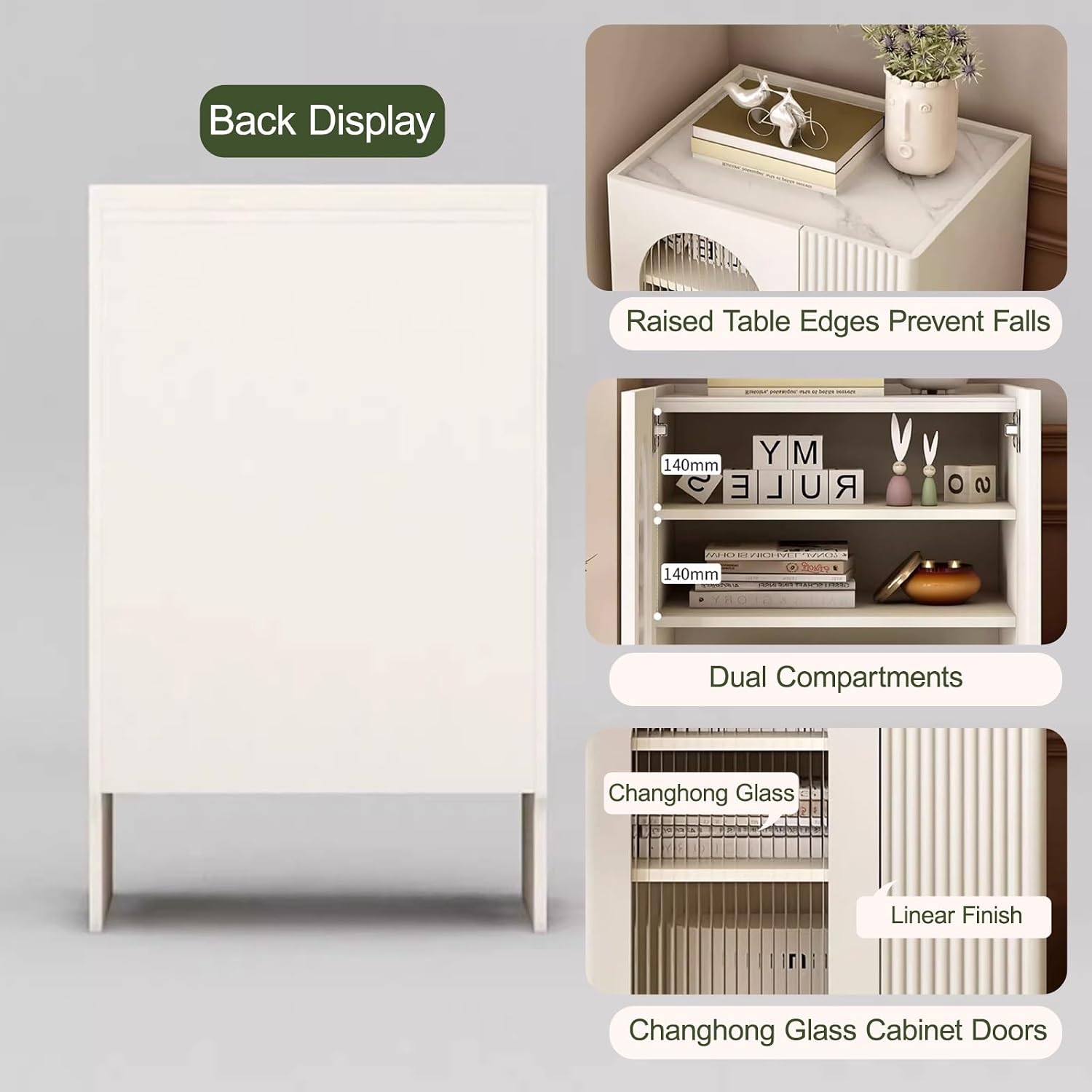 Sweeping Robot Storage Rack with Tempered Glass Door, Robot Vacuum Stand with Open Base Self-Emptying Sweeper Machine Cabinet, Easy to Change Water
