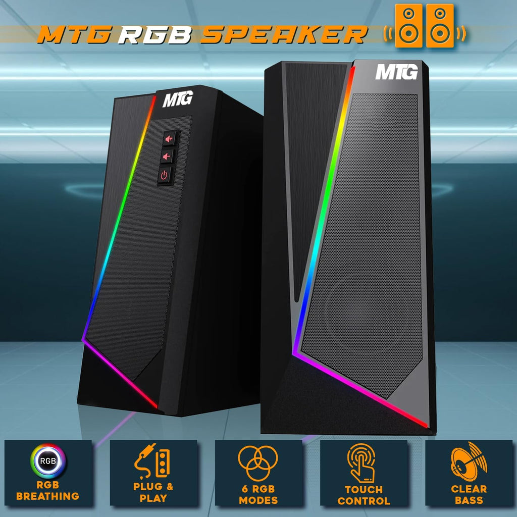 MTG Khuno Gaming Tower PC- Intel Core i5-8th Gen, RTX 3060 12GB 192 Bits, 16GB ARGB Ram, 1TB Nvme, 27 Inch Curve Monitor, RGB Gamer Bundle Combo, Webcam, Win 11 Home