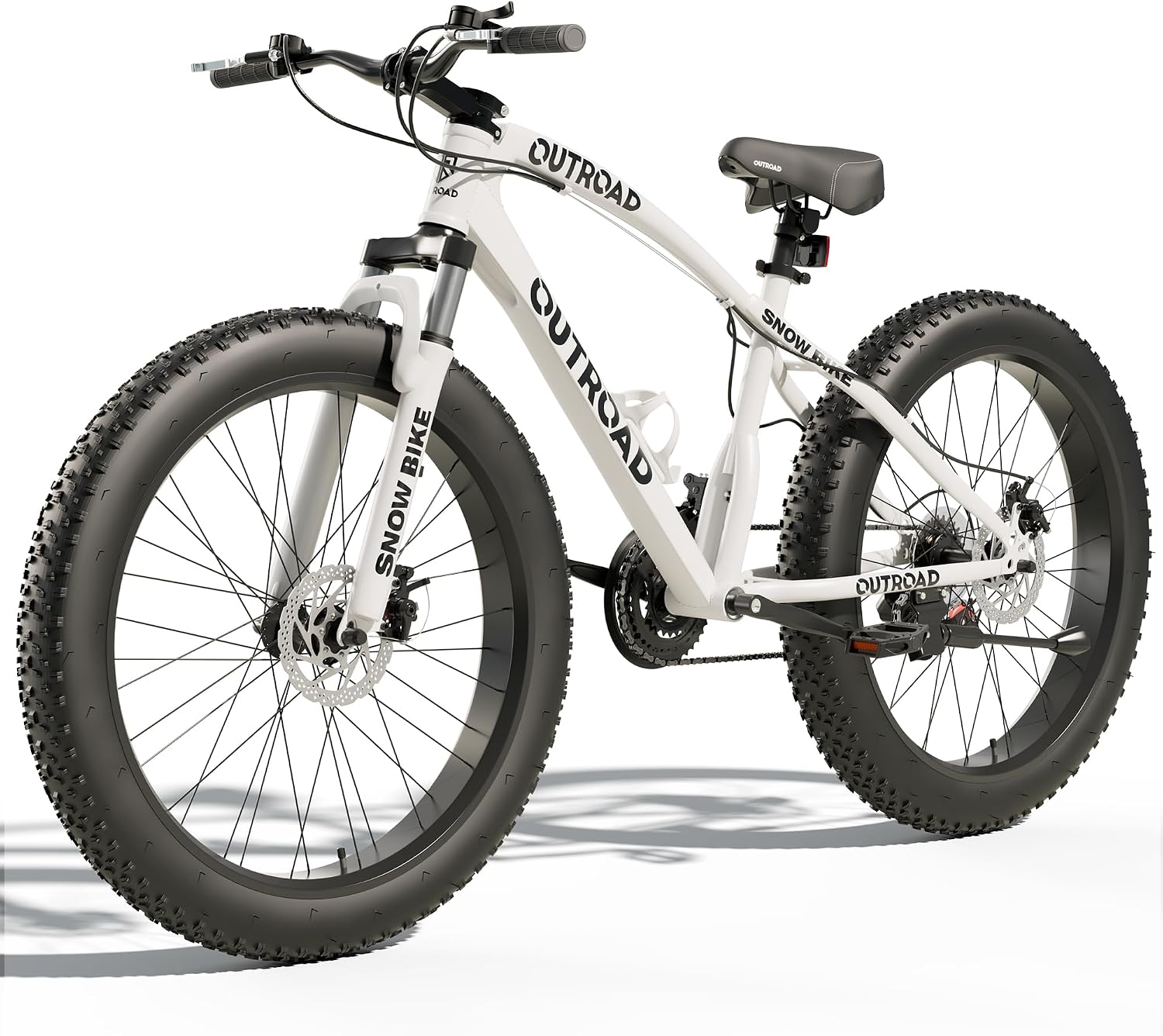 Betterland Outdoor 26 Inch Wheels Fat Tire Mountain Bike, 21-Speed Bicycle with Dual Front Suspension, High Carbon Steel Frame with Double Disc Brake and Anti-Slip Bicycle for Adults