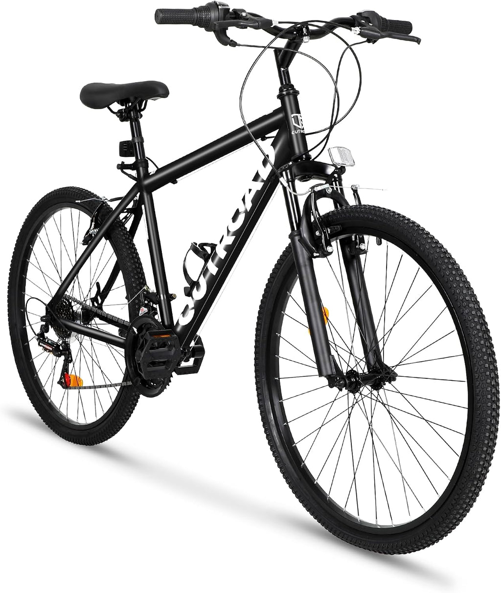 Betterland 26 Inch Mountain Bike with Adjustable Ergonomic Seat, 7/21 Speed Adult Bike with Dual V Brakes, Outdoor Cycling Bike with High Carbon Steel Frame and Front Suspension
