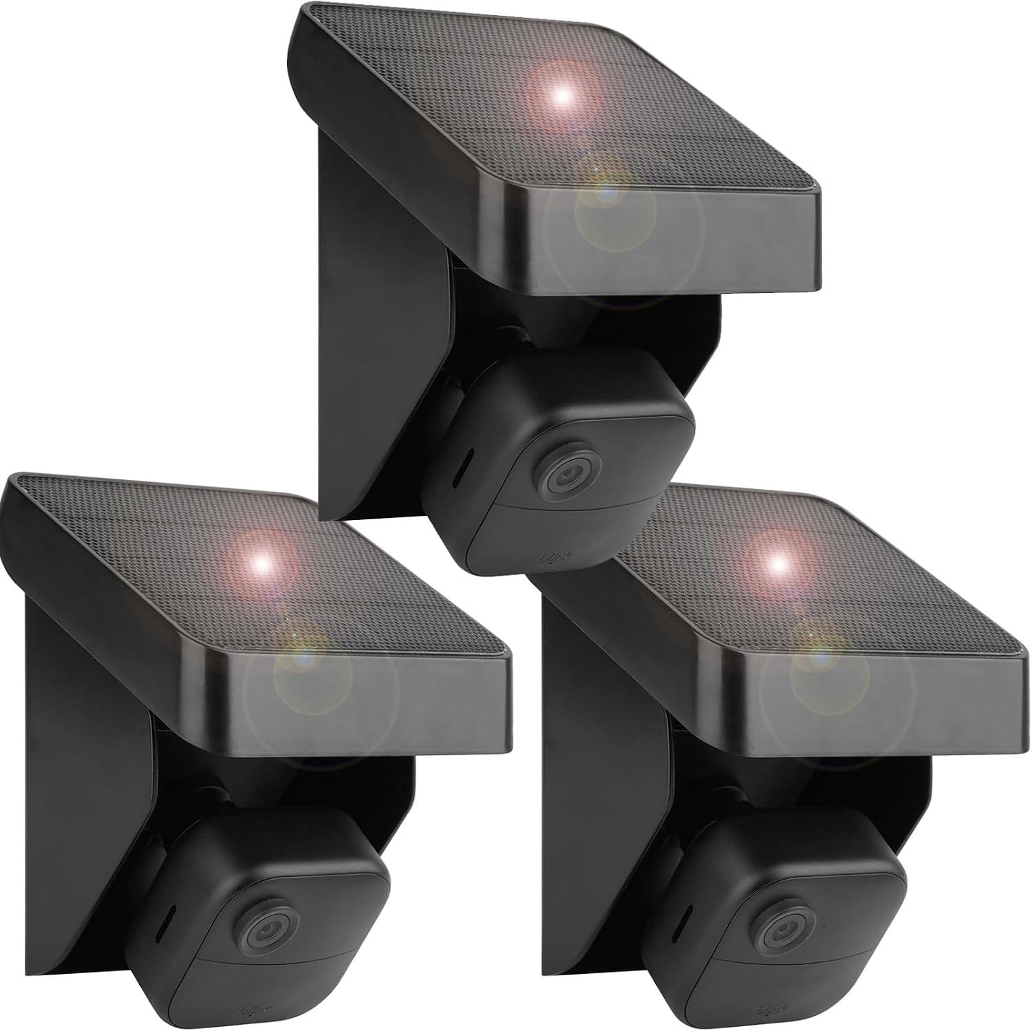 Uogw 3PACK Solar Panel Charging Mount Compatible with Blink Outdoor 4 (4th Gen)/Blink Outdoor (3rd Gen) XT3/XT2/XT Camera,Weatherproof,Internal 3300mAh Rechargeable Battery Continuously for 365 Days