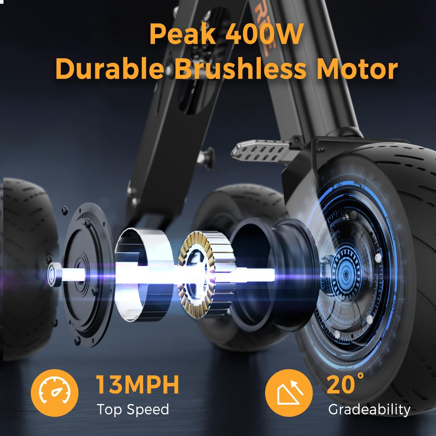 3-Wheel Electric Scooter with Seat, 42lbs Lightweight Foldable Mobility Scooter for Adults,Rear Suspension, 36V 7.5Ah Battery, Max 15mph/15miles Electric Tricycle, Daily Commutes for Seniors