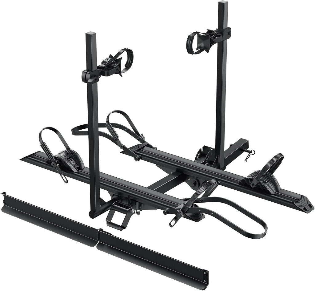 YOUNG ELECTRIC 200LBS EZ-FOLD Aluminum 2-Ebike Carrier with Ramp for Bikes and Electric Bike, Car SUV Truck Van RV and Trailer