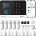 PGST Home Security Systems for House, Wireless Home Security Alarm System, Door/Window Sensor Motion Sensors with App Alert, WiFi+GSM 4G Home Alarm System No Subscription（103-F）