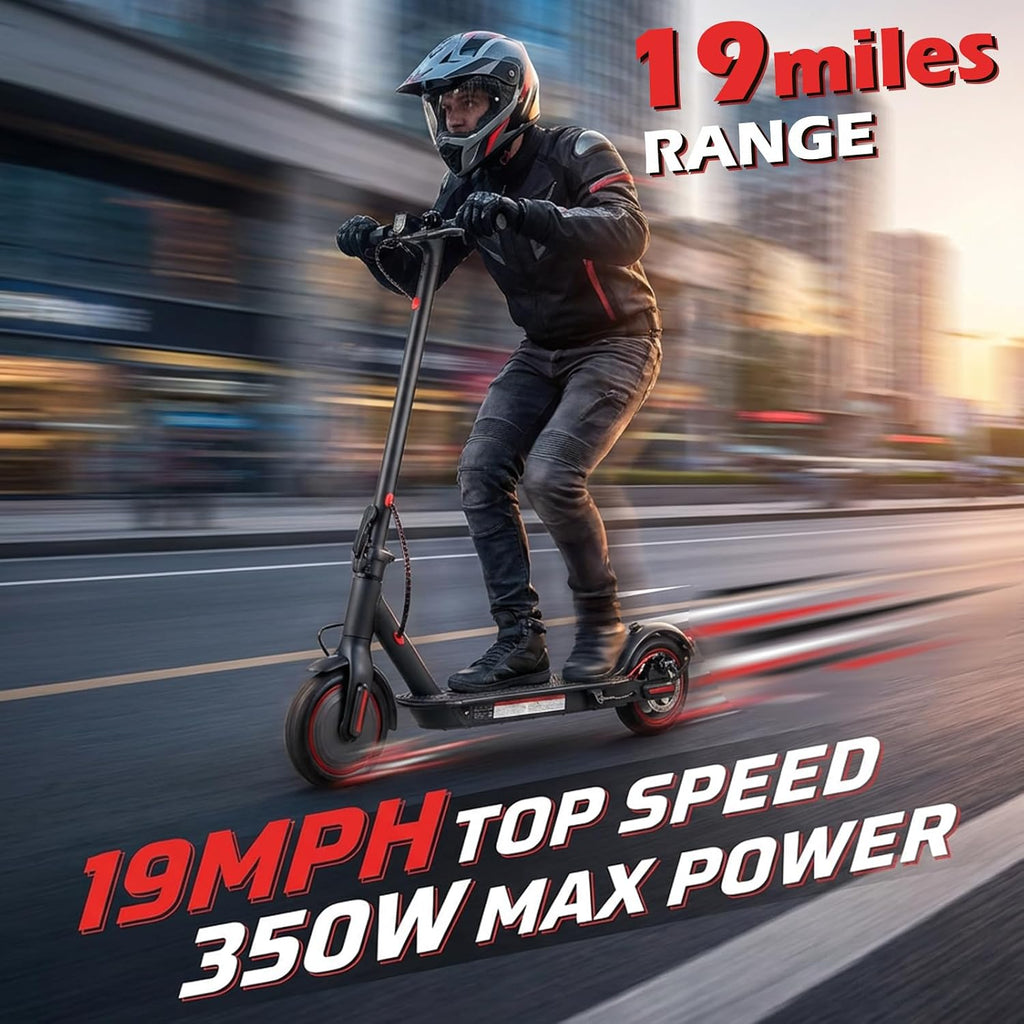 UrbanFish Electric Scooter, 350W/500W, 8.5' Tires, 21 Miles Range, 16/19 Mph, Folding E-Scooter with Dual Braking，APP Control