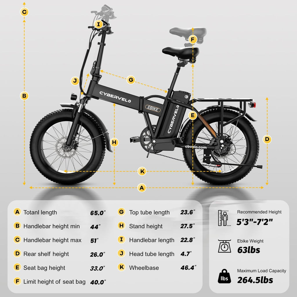 Folding Electric Bike, Removable Large Capacity Battery Ebike,Fat Tire Adult E-Bik,Long Range, Long-lasting Ebike