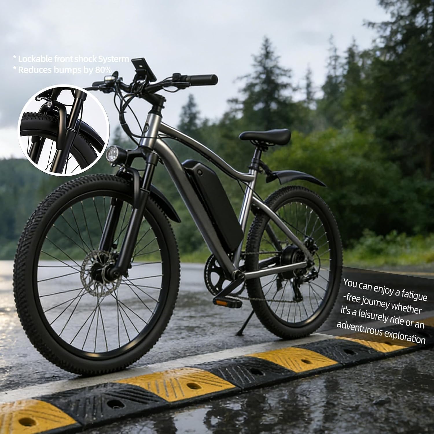 Electric Bike for Adults, Peak 750W Brushless Motor, Top Speed 25 mph, Range 35-40 Miles, 26-inch Mountain E-Bikes, Unisex Commuter Suitable Cit/Mountain/Road Use，7 Speed/UL Certified ebikes