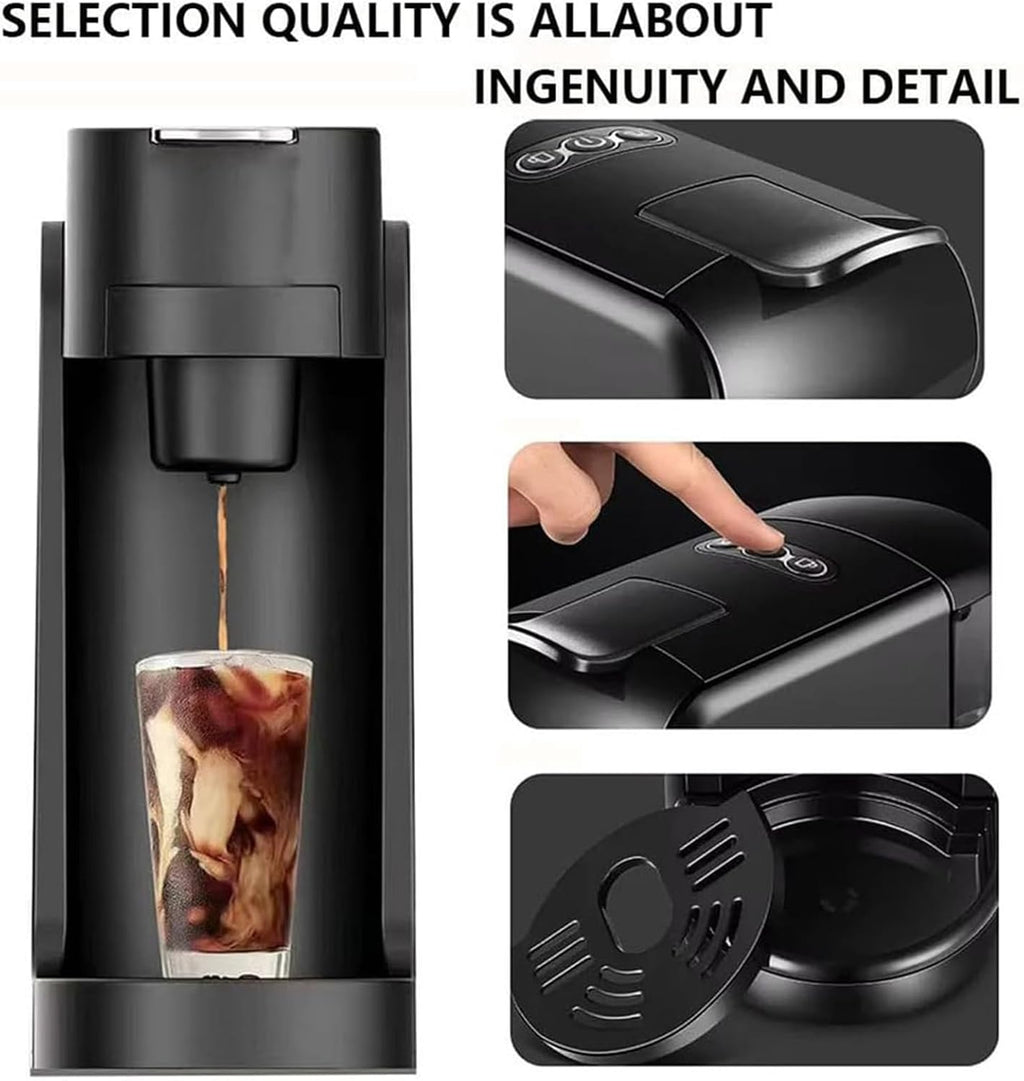 Capsule Coffee Machine, Mini Espresso Machine, Smart Dual Mode, with 3000l Water Tank, 3 Height Adjustable Cup Holder(119/143/175mm), for K-Cup Capsules, Cappuccino