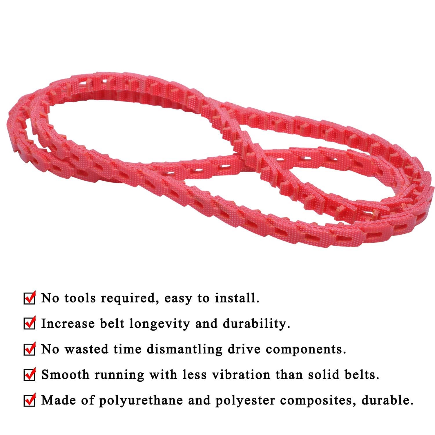 3/8' Link Belt 20FT, Adjustable V Belt Power Twist V-Belt, Industrial Rubber Link V-Belts Z Type