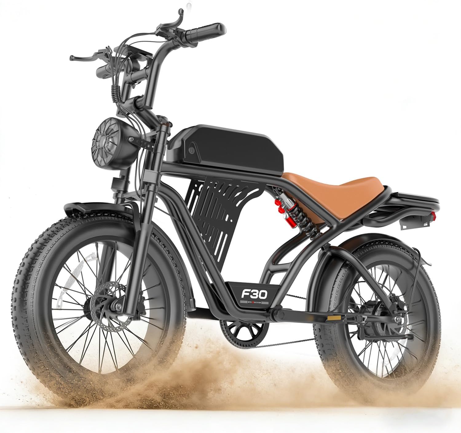 ASKGO Electric Bike for Adults, 2500W Peak Motor, 32MPH & 100 Miles, 48V 20Ah Large Battery, NFC & Password Unlock, Electric Dirt Bike with LCD, Dual Suspension & Brakes, 20' Fat Tire Off-Road Ebike