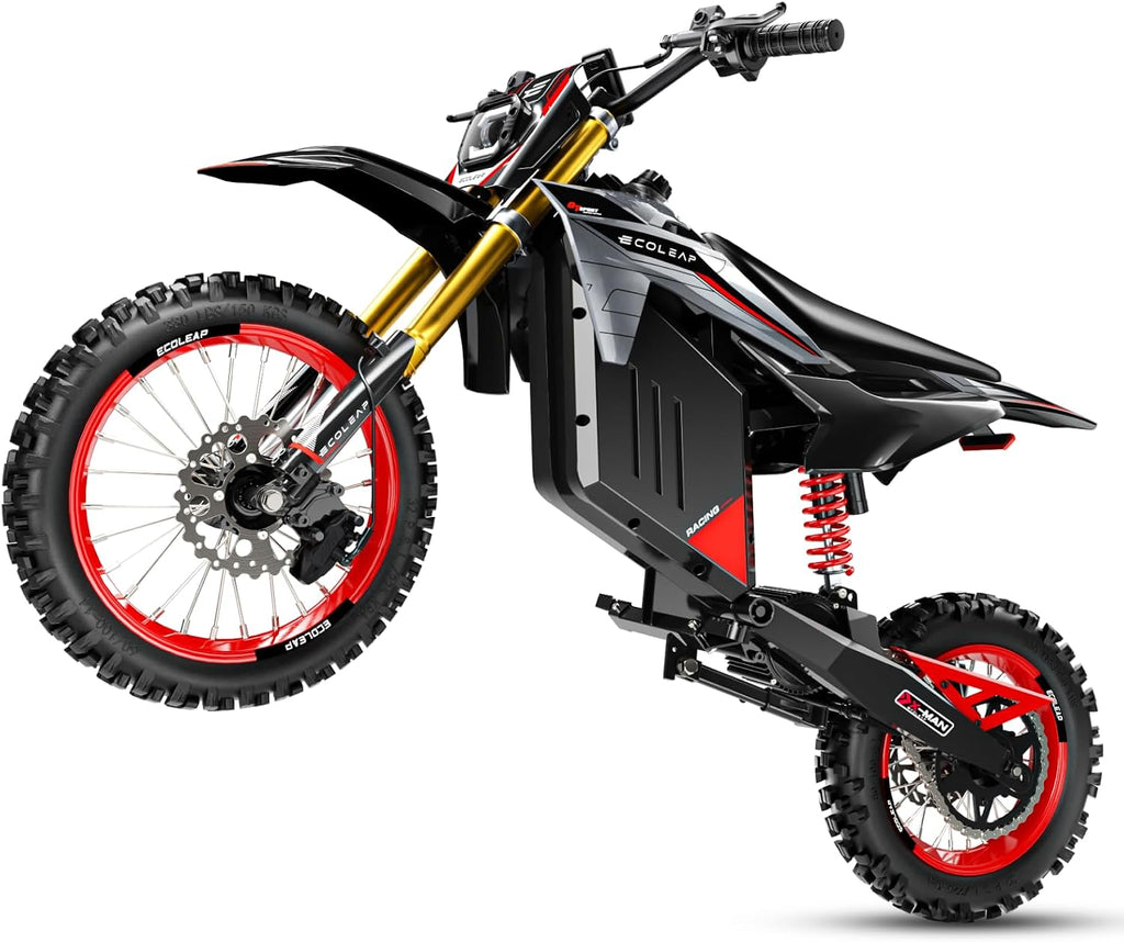 3500W Peak Electric Dirt Bike for Teens & Adults, 37MPH Electric Off-Road E-Bike with 48V 21Ah Battery, Up to 55 Miles Range, Dual Suspension, Hydraulic Brakes, 400LBS Load, Fit Age 13+
