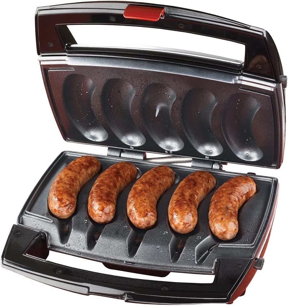 JOHNSONVILLE SIZZLING SAUSAGE GRILL Johnsonville BTG0498 Sizzling Sausage Grill, OSFA, Black/Stainless