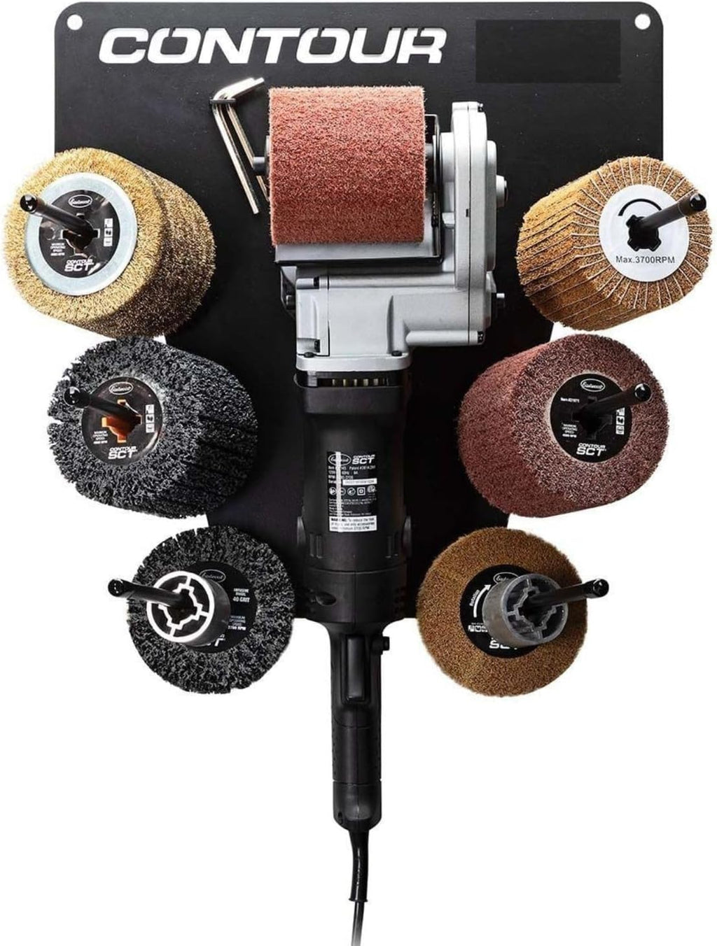 Eastwood Contour SCT Surface Conditioning Tool, Metal Rack, & Drum Sanders Master Kit | 6 Speed 9 AMP 3700 RPM Motor Power Drum Sanders Rotary Tools | All-in-One Multiple Surface Sanding Machine Set