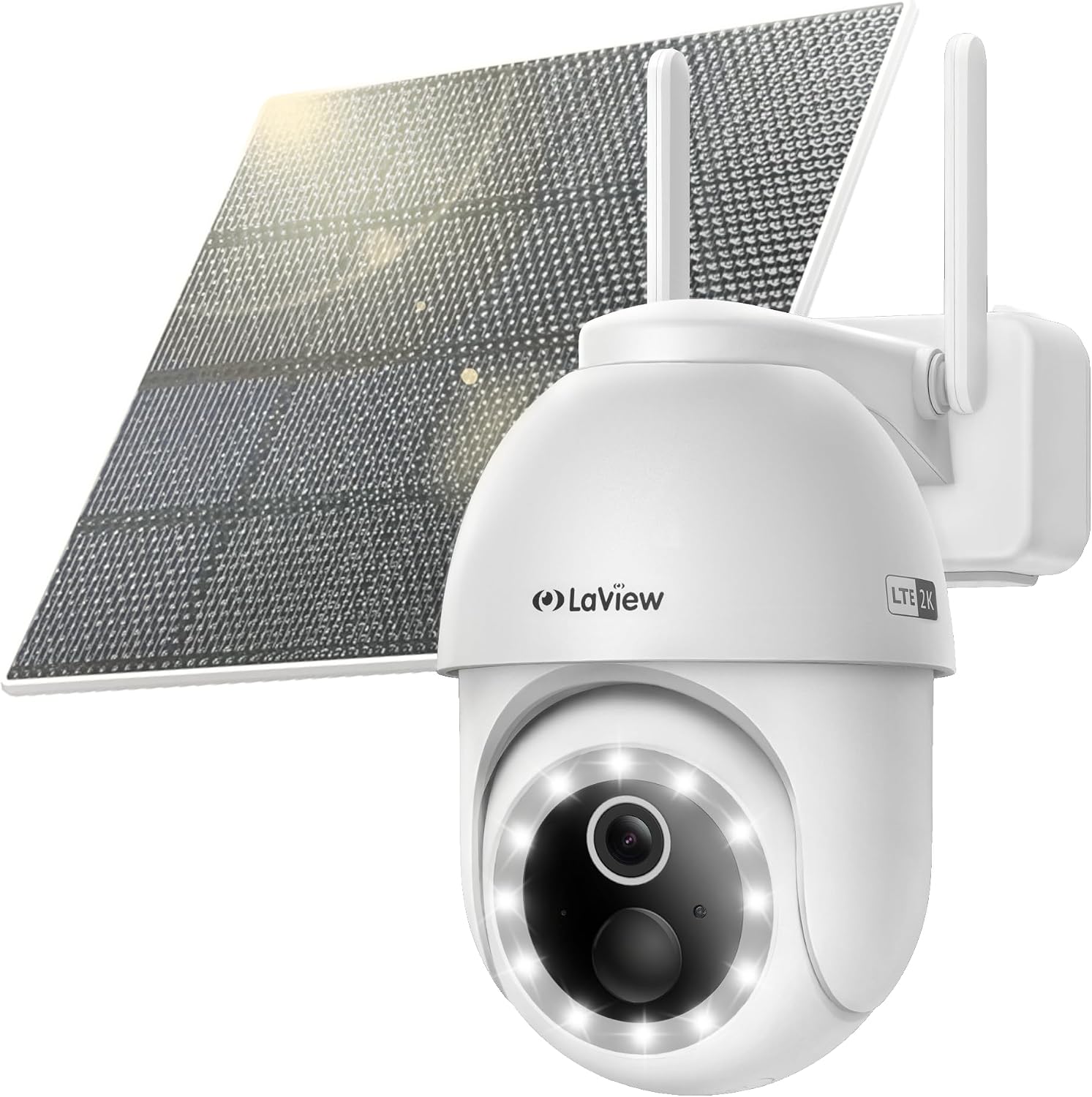LaView 4G LTE Cellular Security Camera 2K Solar Camera Outdoor Wireless, Solar Powerd Security Camera with Color Night Vision, 360 PT Cameras for Home Security Motion Detection,SD Storage