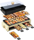 5L Electric Hot Pot Grill, Indoor Smokeless Multi-Layer BBQ and Boiling Cooker with Baking Tray, Large Capacity for 1-8 People, Mandarin Duck Double Flavor Design