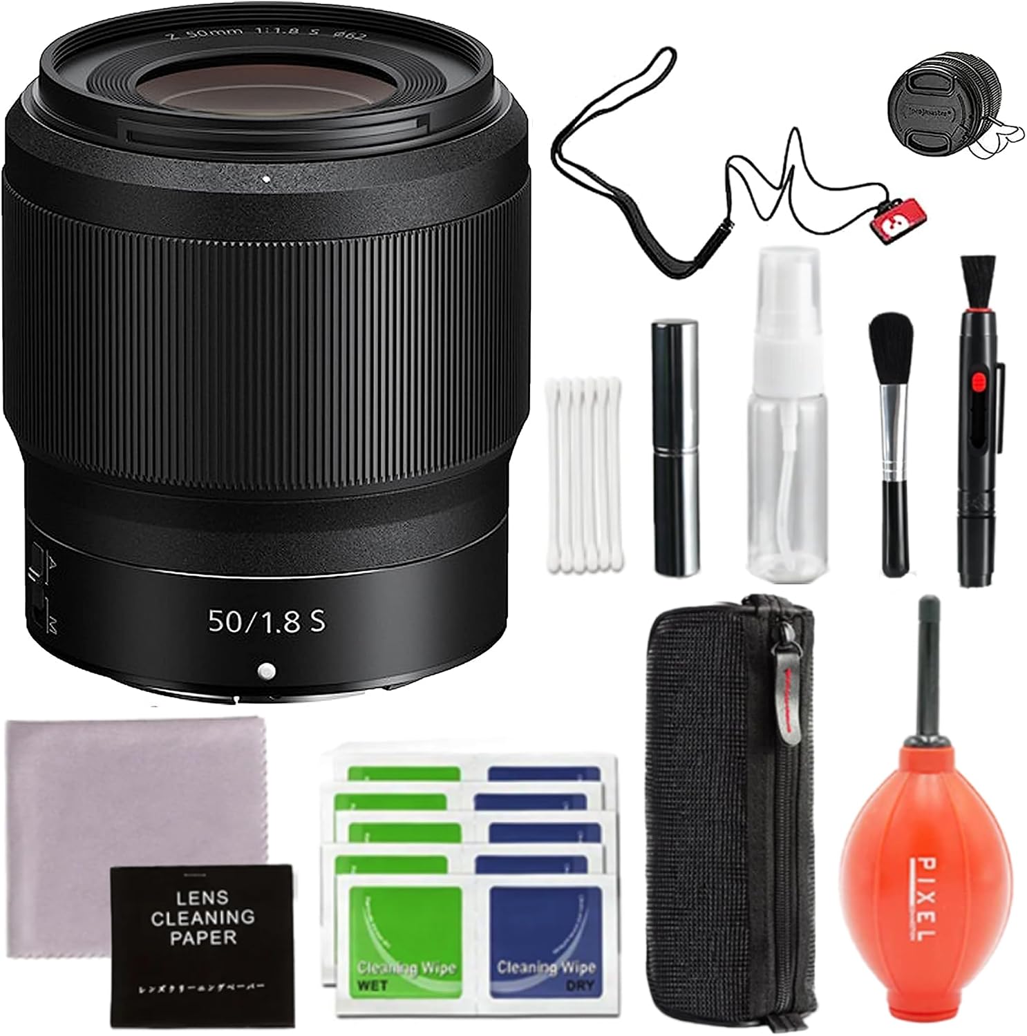 Pixel Connection Nikon Nikkor Z 50mm f/1.8 S Premium Large Aperture Prime Lens for Z Series Mirrorless Camera with Advanced Accessory and Travel Bundle | 20083 | Nikon Z 50mm