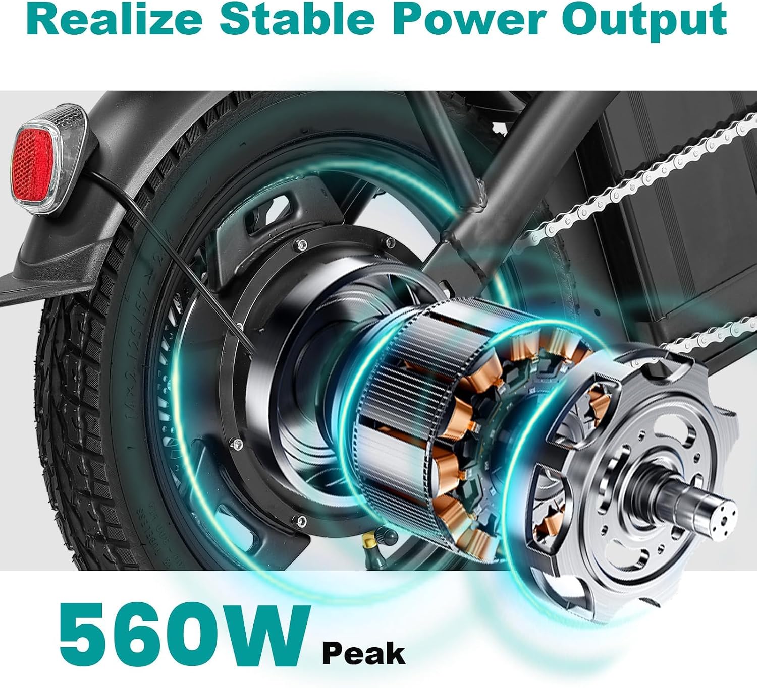 LELEKUAI Electric Bike for Adults and Teens, Folding Ebike,Commuter City Foldable with 560W Motor and 48V 10Ah Battery, 24MPH Speed Pedals Assist, Dual Disc Brakes,14' Compact Electric Bicycles