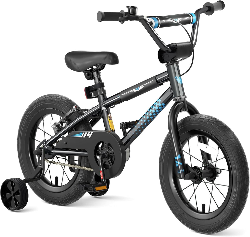 67i BMX Toddler Bike with Training Wheels 12/14/16 Inch Kids Bicycle Boys Girls Age 3-8 Durable Steel Frame Adjustable Seat Coaster Brake Bicicleta para Niños