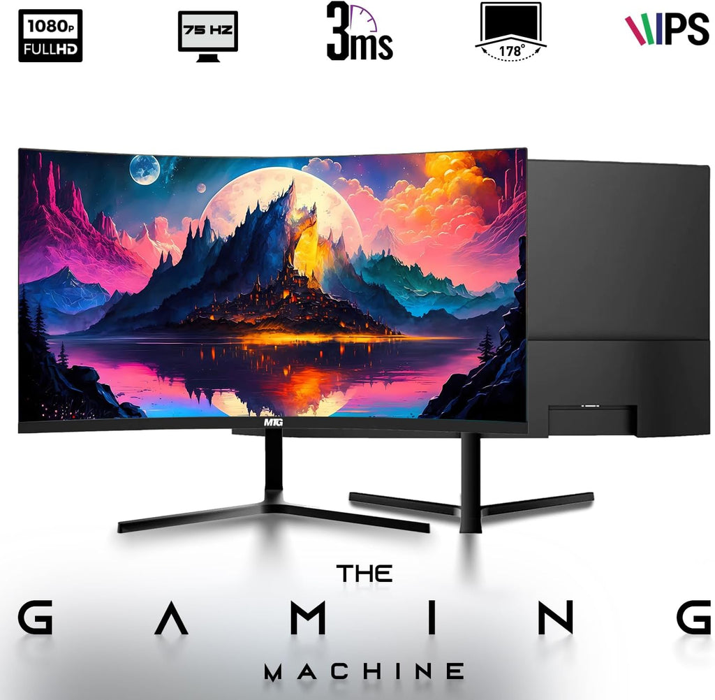 MTG Khuno Gaming Tower PC- Intel Core i5-8th Gen, RTX 2060S 8GB 256bits, 16GB ARGB Ram, 1TB Nvme, 24 Inch Curve Monitor, RGB Gamer Bundle Combo, Webcam, Win 11 Home