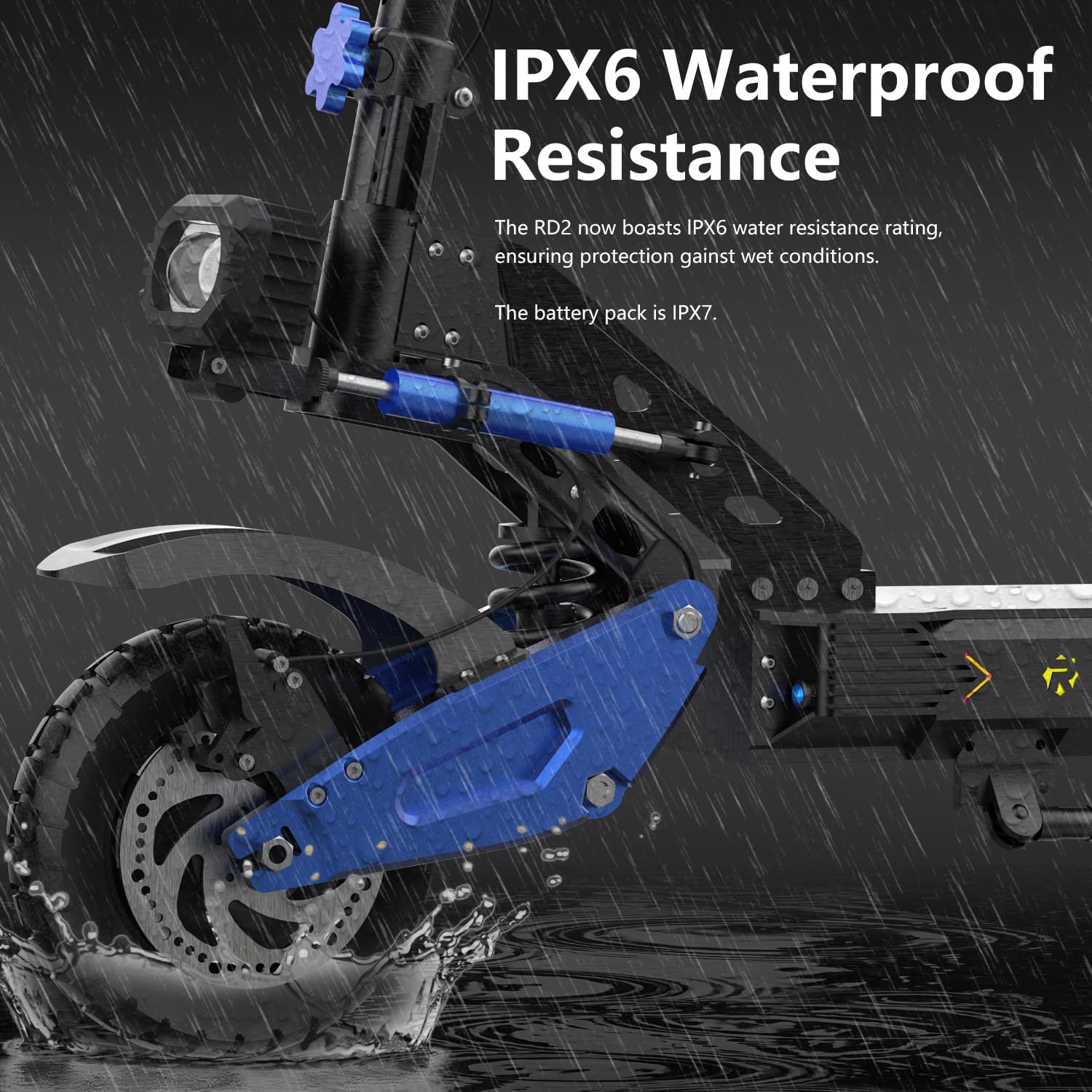 Electric Offroad Scooter 40-50 MPH Fastest Dual Motor Adult Scooter, 5000W Peak, 55-Mile Long Range, 10.5' Off-Road Tires, 60V 25Ah Battery