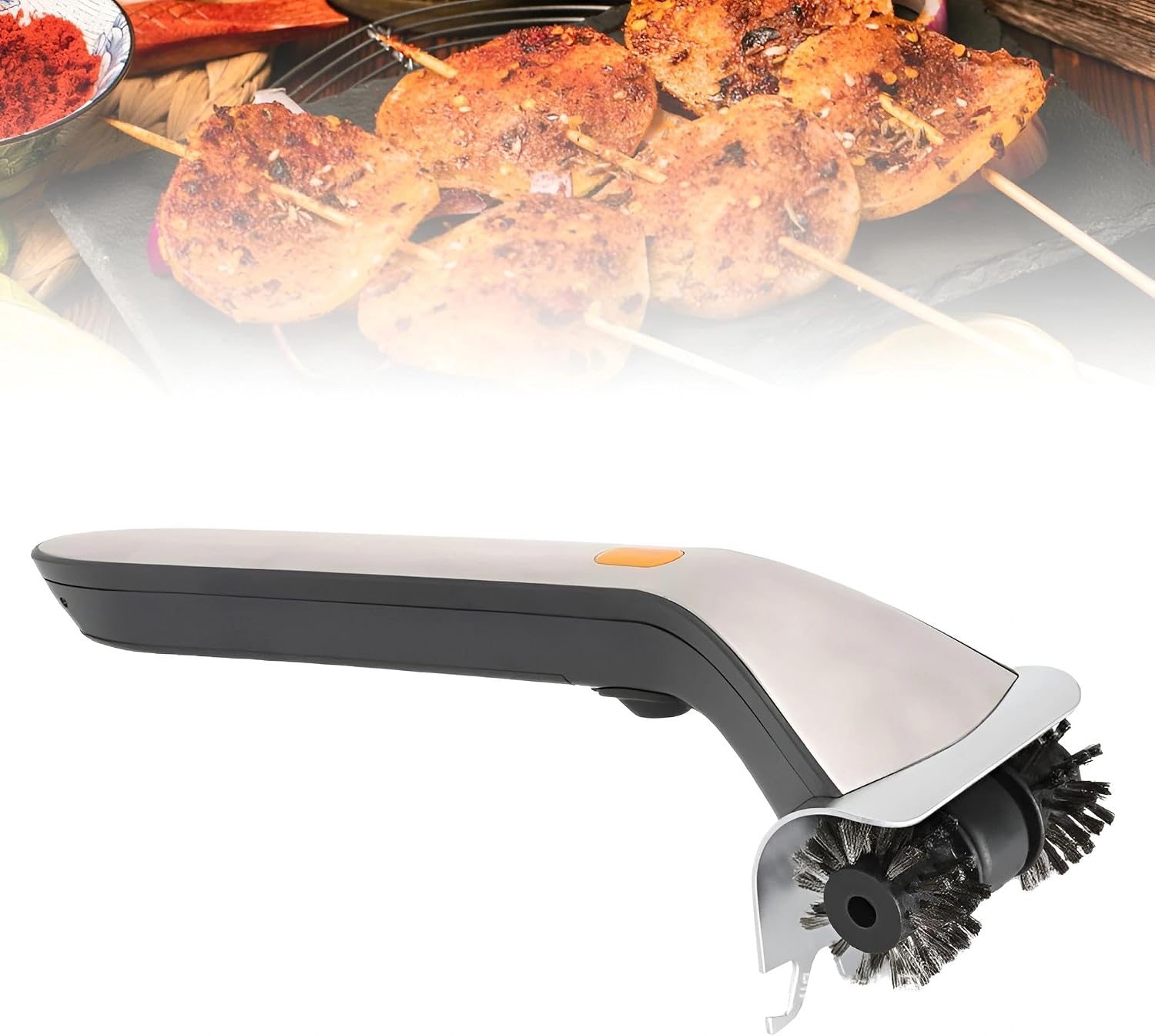 Motorized Grill Brush, Grill Grate Cleaner, Cordless Rechargeable, Stainless for Barbecue Outdoor or Indoor