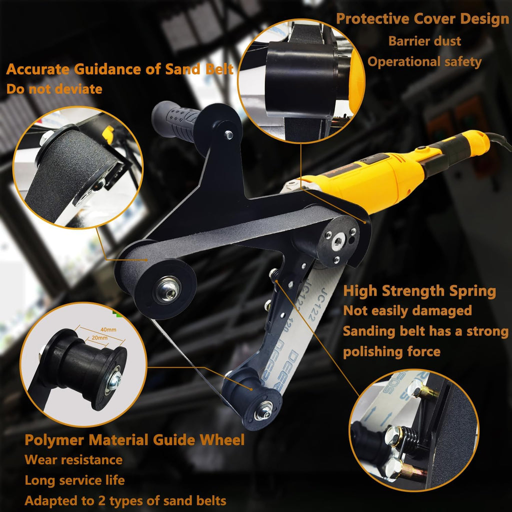 Pipe Tube Polisher Sander,1300W High-Power Industrial Grade Pipe Belt Sander with 6 Variable Speeds,Professional Polishing Tools for Grinding, Polishing,and Rust Removal(30Pcs Belts).