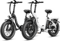 Heybike Ranger Electric Bike for Adults, Peak 1400W Upgraded Motor Ebike, 28MPH [20' Fat Tire All-Terrain] 600Wh Removable Battery Folding Step-Thru E Bike with Front Suspension