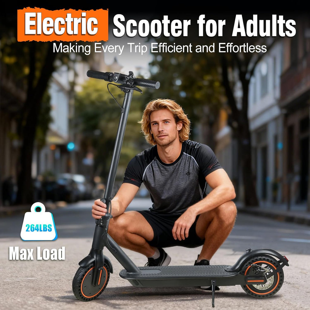 Foldable Electric Scooter for Adults & Teens - 500W Motor, 16/21 Miles Range & 12/19 Mph Speed, 8.5' Puncture-Proof Tires, Dual Brakes & Cruise Control - Heavy-Duty Commuter E-Scooter