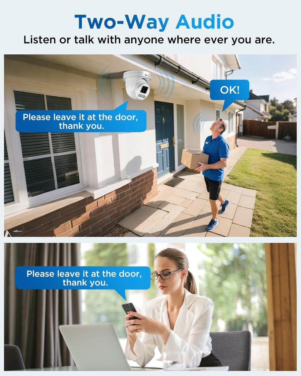 4COVR PoE PTZ Security Camera System 8 Channel, 8X 5MP IP PTZ Camera Two Way Audio, 280ｰ Pan 90ｰ Tilt 5X Optical Zoom, Smart Color Night Vision, Human Vehicle Detection, 4K NVR 2TB HDD, LY5XCP5M0808