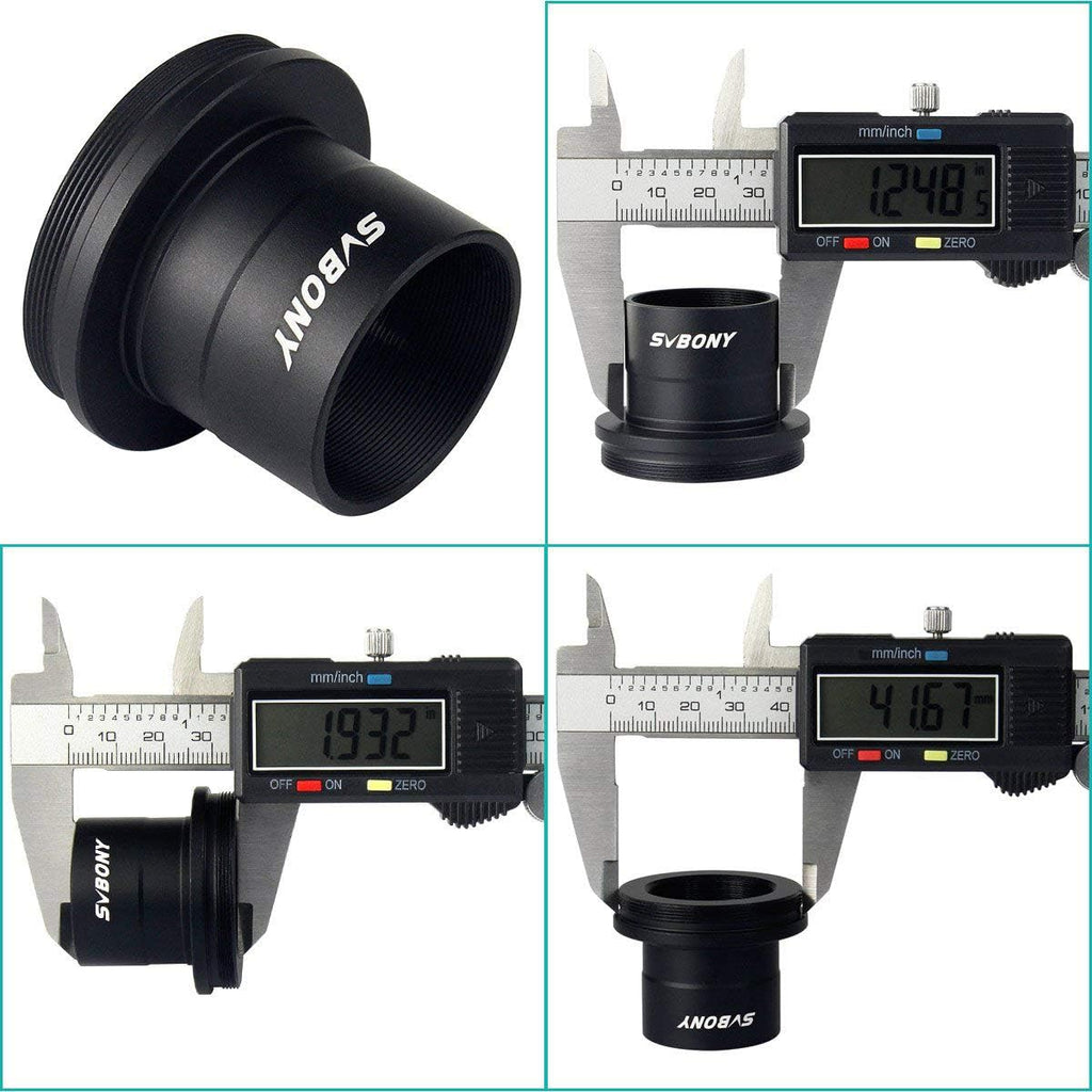SVBONY T2 T Ring Adapter and T Adapter, 1.25 inches Metal Telescope Camera Adapter Bundle with SV220 H-Alpha OIII 3nm Dual-Band 1.25' Filter, Telescope Accessories for Deep Sky Astrophotography