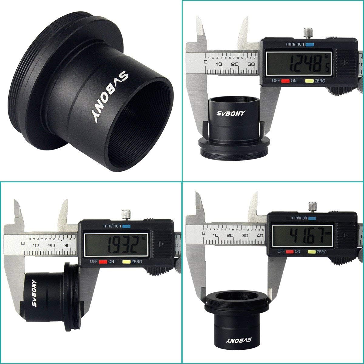 SVBONY T2 T Ring Adapter and T Adapter, 1.25 inches Metal Telescope Camera Adapter Bundle with SV220 H-Alpha OIII 3nm Dual-Band 1.25' Filter, Telescope Accessories for Deep Sky Astrophotography