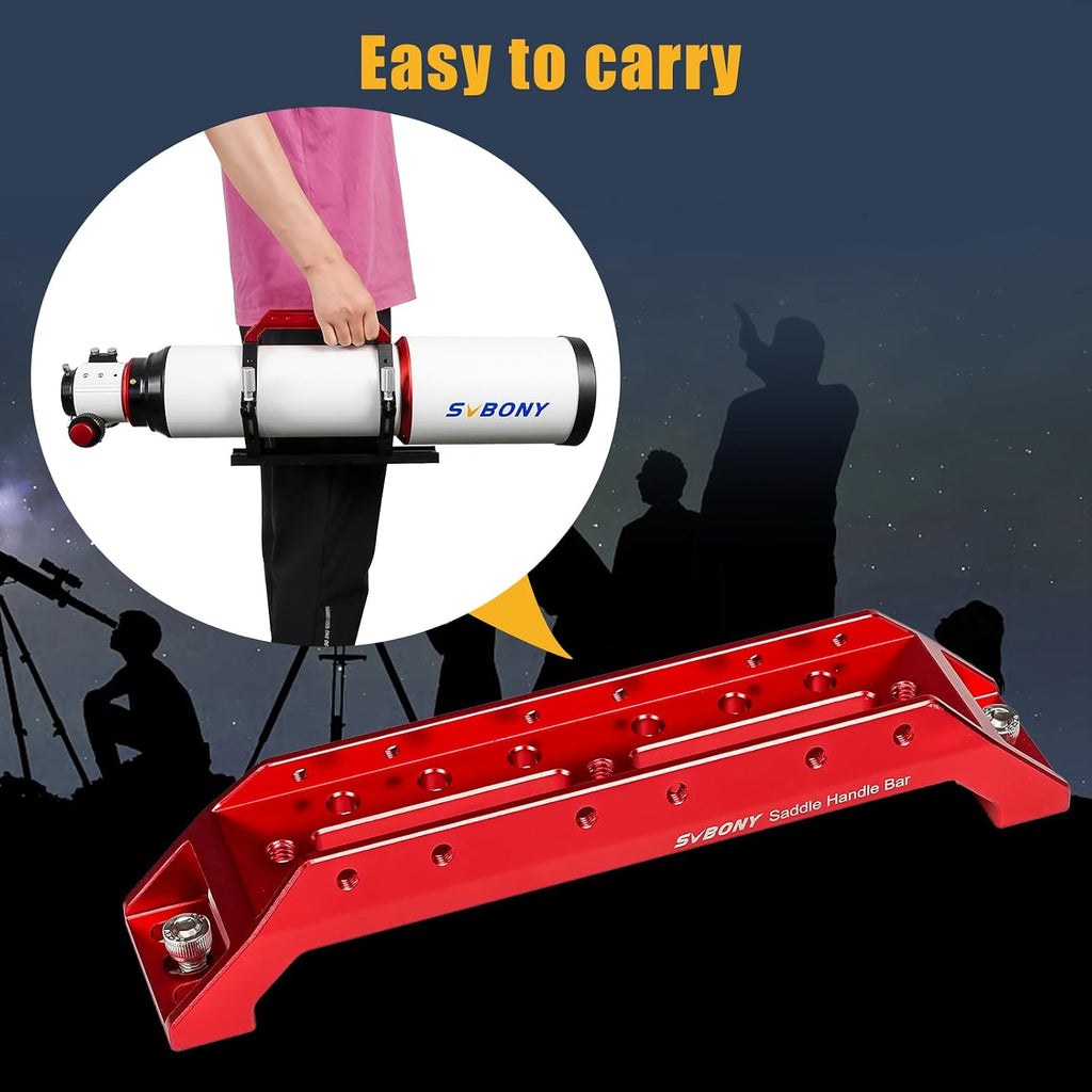 SVBONY SV106 Guide Scope with Helical Focuser Bundle with SV211 Dovetail Base 203mm (2 Items)
