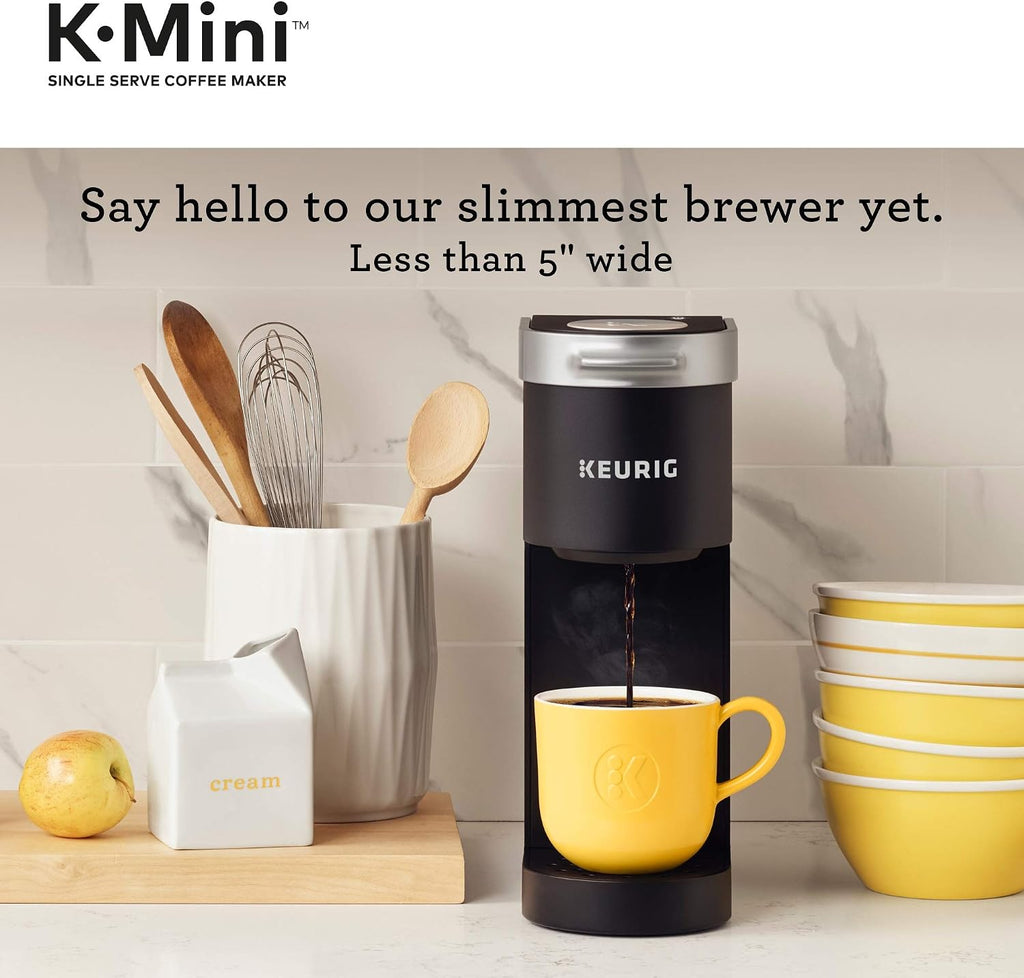 Keurig K-Mini Coffee Maker, Single Serve K-Cup Pod Coffee Brewer, 6 to 12 Oz. Brew Sizes, Black (Renewed)