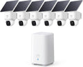 eufy Security SoloCam E30, 6-Cam Kit, Security Cameras Wireless Outdoor, Solar Camera Outdoor Wireless, 360° Pan, AI Tracking, 2K Clarity, No Monthly Fee