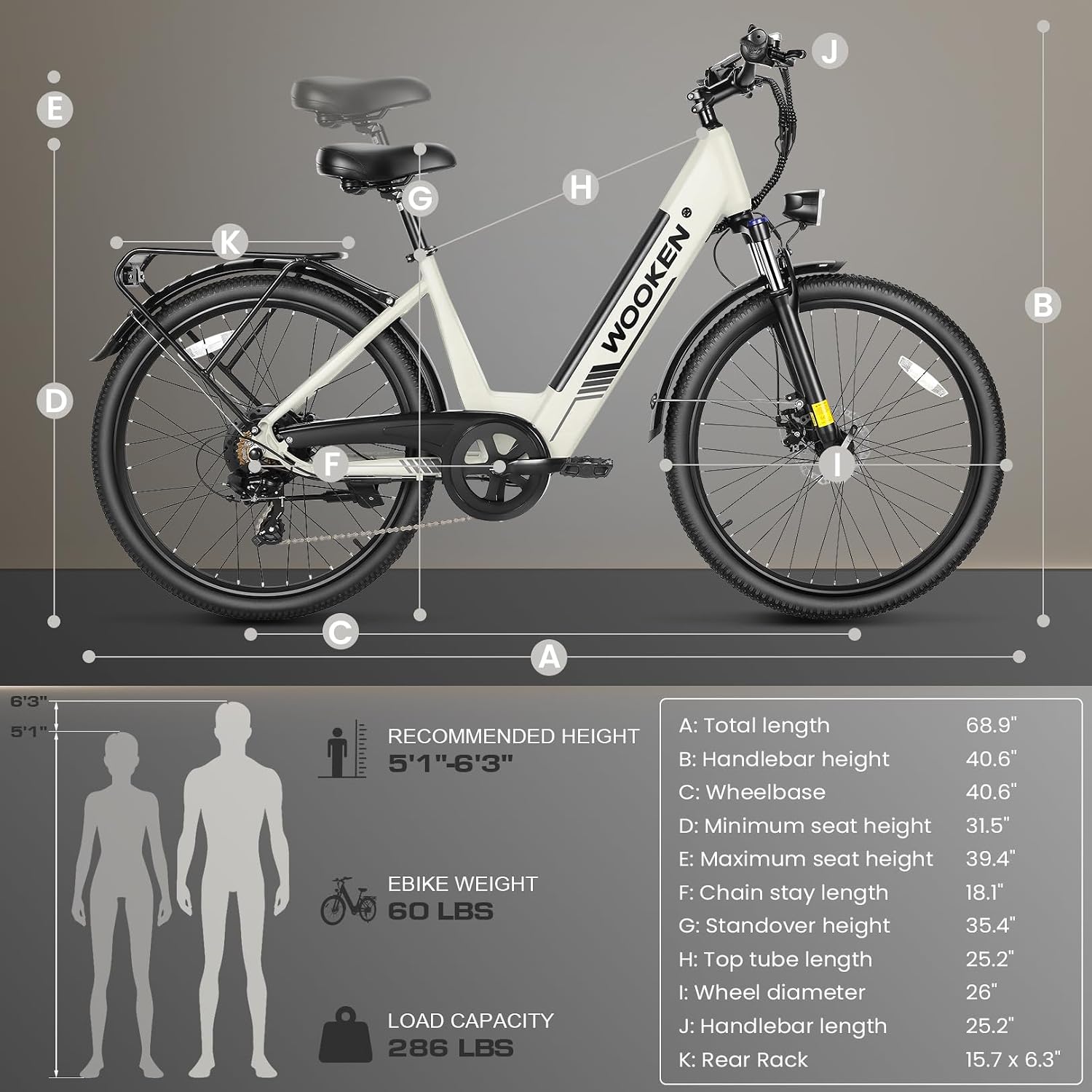 Wooken Gale 1500W Electric Bike 26' x 4.0 Fat Tire Electric Bike, EBike for Adults with 48V 720WH Removable Battery, Up to 60Miles Ebikes,7 Speed,SGS Certified to UL2849