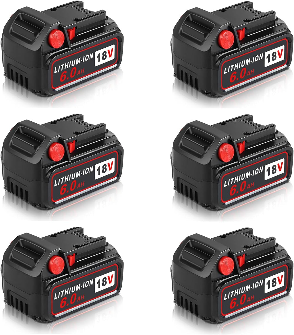 Aoasur 6packs 6.0Ah Replacement Battery Compatible with Milwaukee M -18 18v 6000mAh
