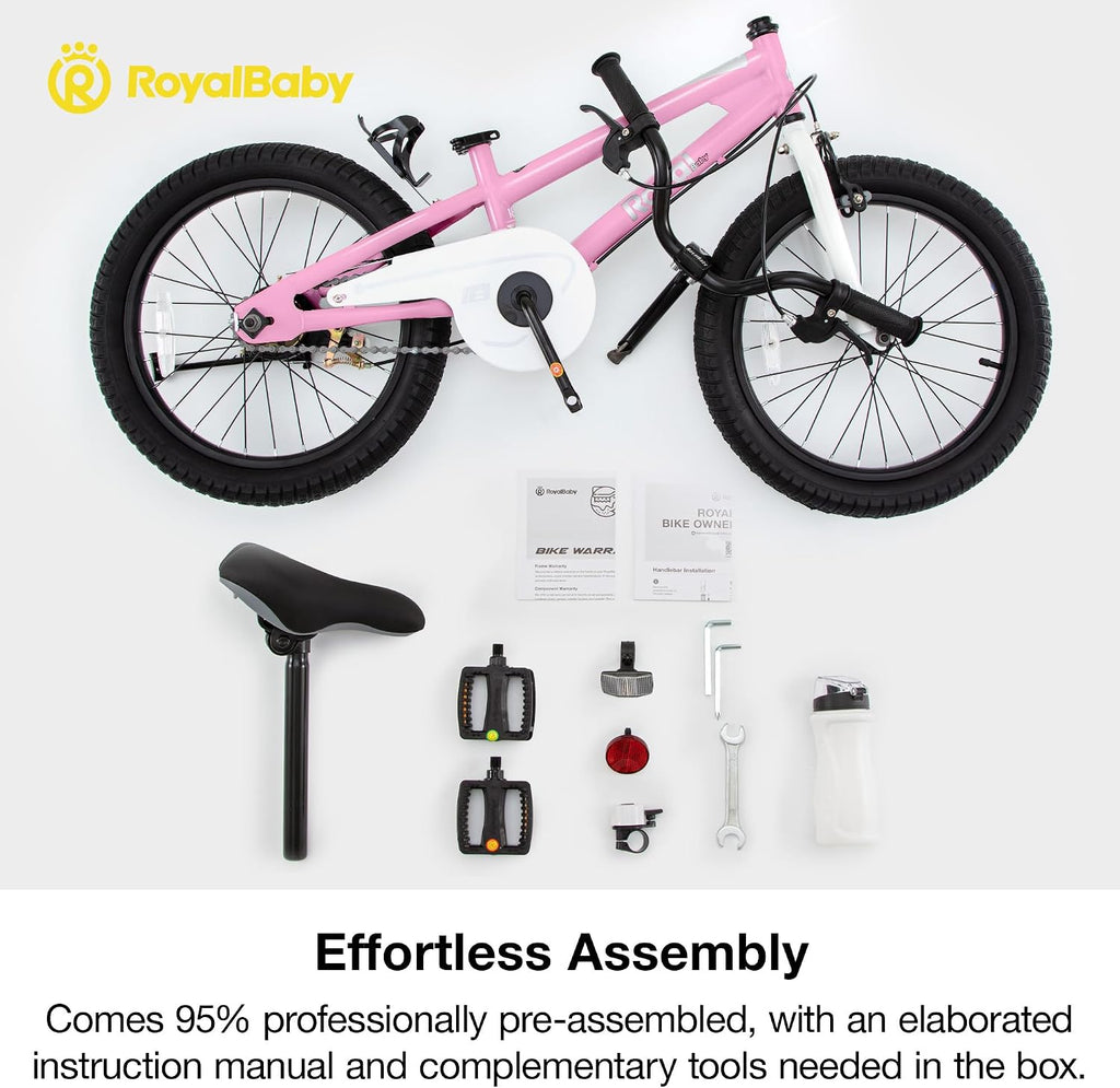 RoyalBaby Kids Bike with Dual Handbrake for Beginners,12 14 16 18 20 Inch Bicycle for Boys & Girls Ages 3-10 Years