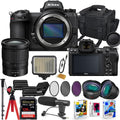 Nikon Z6 II Mirrorless Camera with 24-70mm f/4 Lens Bundle with Extra Battery, LED Light, Microphone, 128GB High Speed Memory Flash, Accessory Bundle (30 Items)