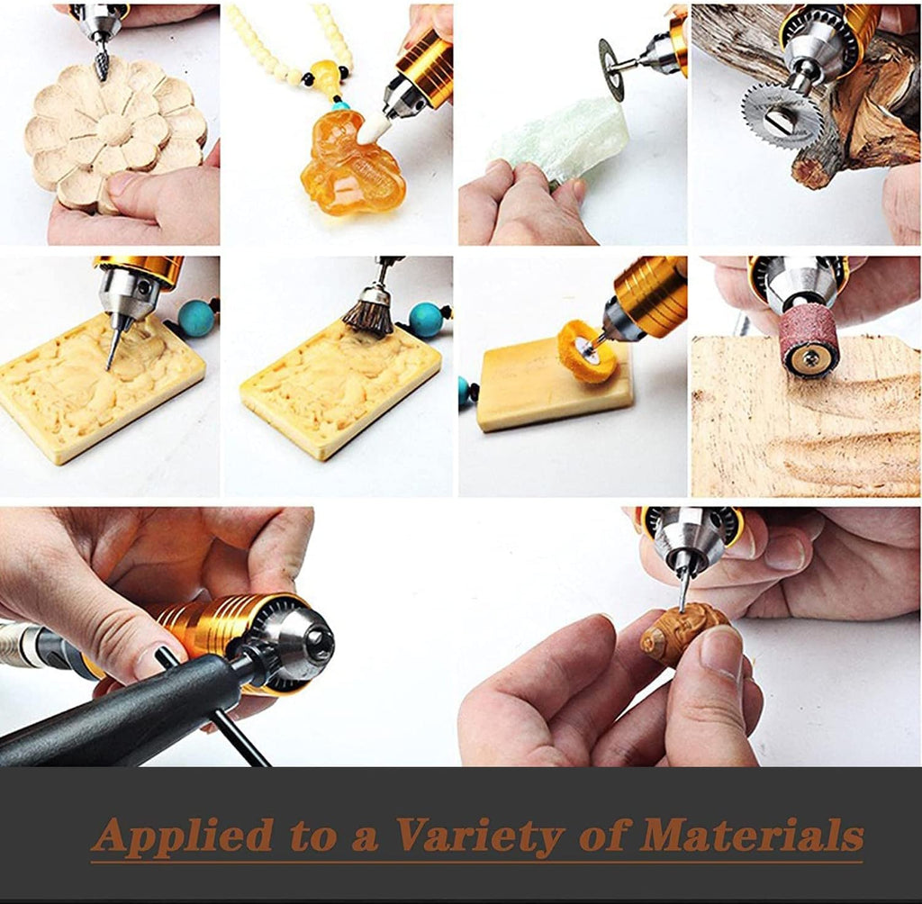 1000W 30000RPM Electric Flex Shaft Rotary Tool Foot Pedal Control Flex Shaft Hanging Grinder Carver Can Forward-Reverse Rotation, Multi-function Kit with Accessories for Carve-Buffing Diy Craft work