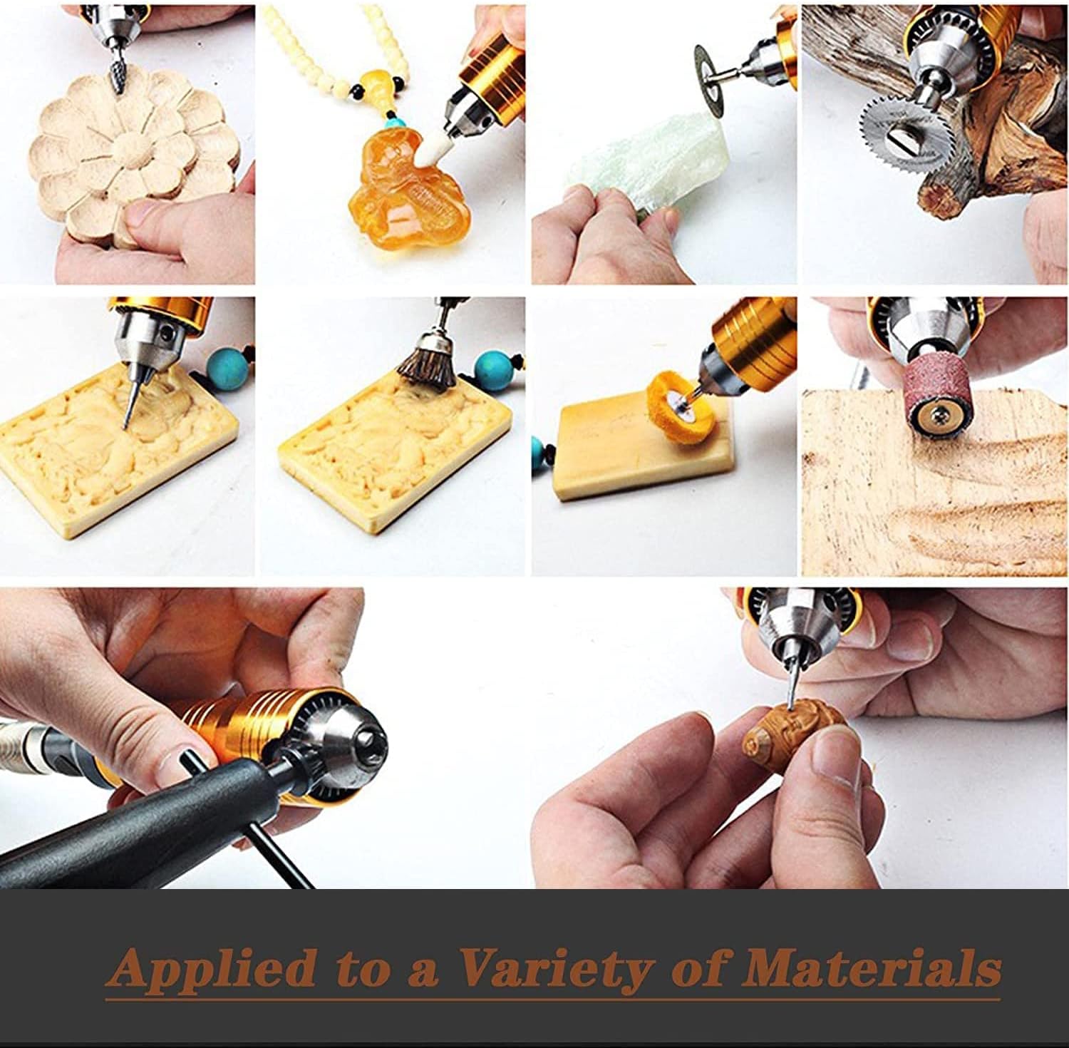 1000W 30000RPM Electric Flex Shaft Rotary Tool Foot Pedal Control Flex Shaft Hanging Grinder Carver Can Forward-Reverse Rotation, Multi-function Kit with Accessories for Carve-Buffing Diy Craft work