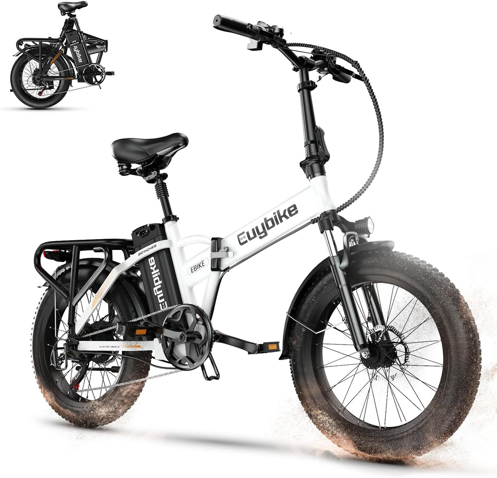 Folding Electric Bike for Adults and Seniors, 1000W Motor 48V 20AH Battery 30MPH 80 Miles, 20' Fat Tire All Terrain Ebike, 7-Speed Commuter E Bike, Step-Thru Electric Bicycle for Women and Teens