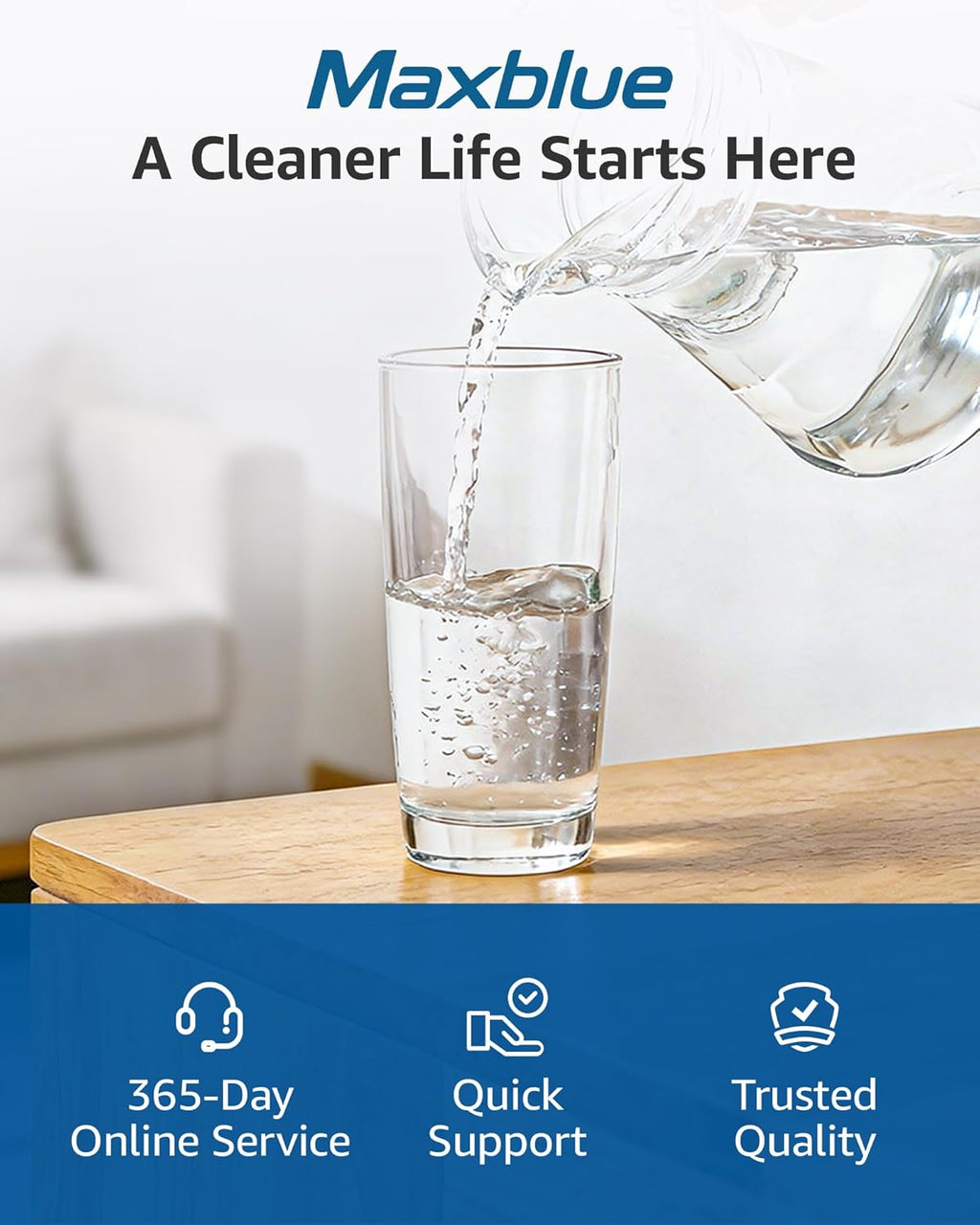 Maxblue MB-F19C Replacement for GE® RPWFE®, RPWF (with CHIP) Refrigerator Water Filter, Compatible with WSG-4, WF277, GFE28GMKES, PFE28KBLTS, GFD28GSLSS, PWE23KSKSS, GYE22HMKES, DFE28JSKSS, 6 Filters