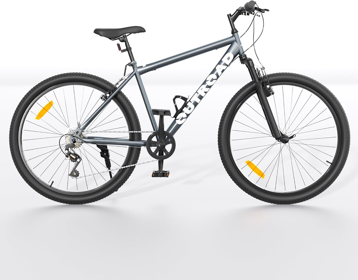 Outroad 26 Inch Mountain Bike, 7/21-Speed/High-Carbon Steel/Aviation Grade Frame, Dual Disc/V Brake, Adjustable Ergonomic Seat Bicycle for Men Women Adult, Quick Assembly in 20 Minutes